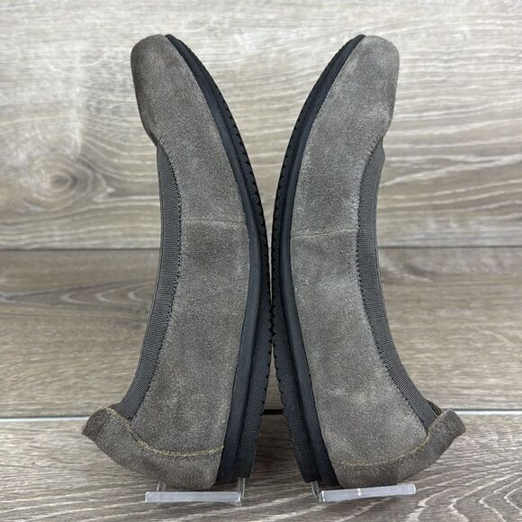 Josef Seibel Pippa33 Women’s Sz 7/EU 37 Gray Suede Slip On Ballet Flats - Picture 10 of 12
